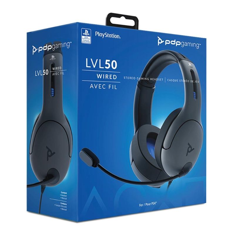 Photo 1 of PDP 051-099-NA-BK LVL50 Wired Stereo Gaming Headset for PS4â?¢- Grey
