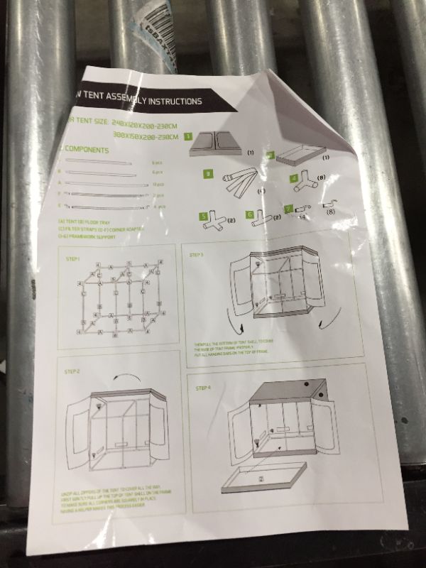 Photo 4 of 240x120x200cm, 8'x4' 96"X48" Hulk series grow tent, hydroponic grow tent indoor, plant tent
