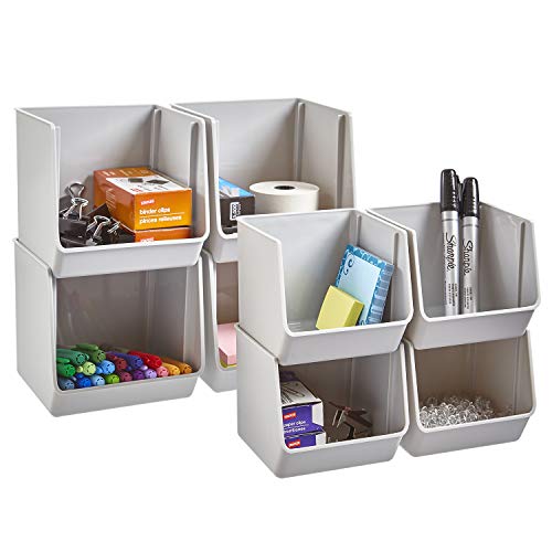 Photo 1 of STORi Plastic Stacking Organizer Bins for Office, Pantry, and Bath 
