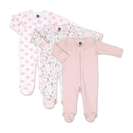 Photo 1 of The Peanutshell Baby Girls Flowers Stars 3 Pack Sleepers 9M
