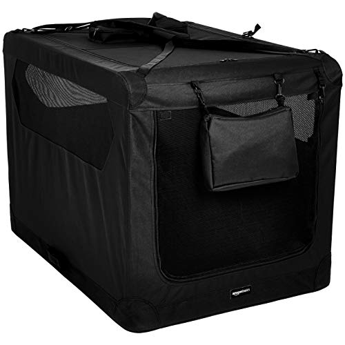 Photo 1 of Amazon Basics Premium Folding Portable Soft Pet Dog Crate Carrier Kennel - 42 X 31 X 31 Inches, Black
