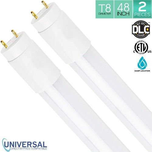 Photo 1 of 4 - Luxrite T8 T10 T12 LED Light Tube, 4FT Tube, 18W (32W Equivalent), 3500K (Natural White), 2000 Lumens, Damp Rated, DLC Listed, ETL Listed