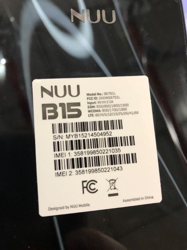 Photo 7 of NUU B15 | 3-Day Battery | 48 MP | Quad-Camera | Unlocked | 6.7" Full HD+ Display | 128GB | 90Hz | 18W Fast Charge | 5000 mAh | Fingerprint | Android 11 | BLUE 
