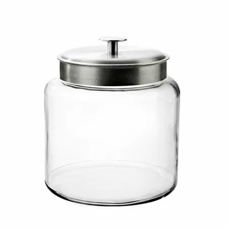 Photo 1 of Anchor Hocking Montana 1-1/2-Gallon Jar, Brushed Metal Lid
