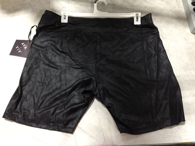 Photo 2 of Women's Plus Size High-Waisted Bike Shorts - Ava & Viv, SIZE 2XL