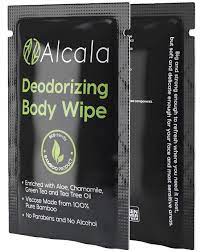 Photo 1 of Alcala Deodorizing Body Wipes 100% Pure Bamboo with Tea Tree, Individually Wrapped Biodegradable Shower Wipes 
