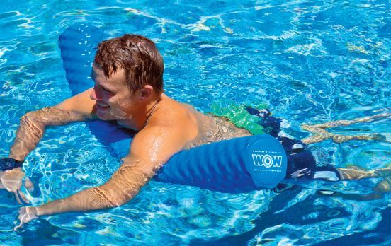 Photo 1 of WOW Watersports First Class Soft Dipped Foam Ribbed Texture Pool Noodle Blue
