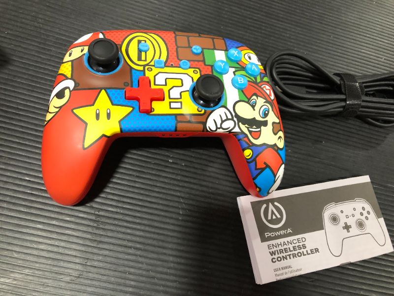 Photo 2 of PowerA Enhanced Wireless Controller for Nintendo Switch - Mario Pop
