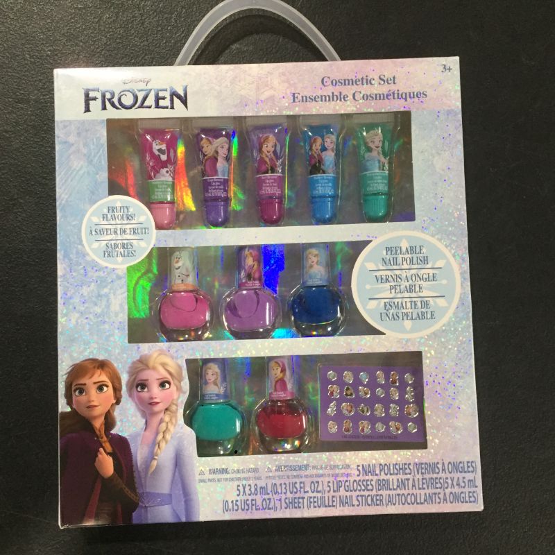 Photo 2 of Disney Frozen 2 - Townley Girl Super Sparkly Cosmetic Makeup Set for Girls with Lip Gloss Nail Polish Nail Stickers - 11 Pcs|Perfect for Parties Sleepovers Makeovers| Birthday Gift for Girls 3 Yrs+