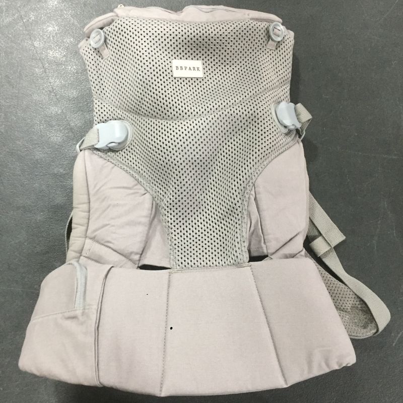 Photo 1 of Bbpark Mesh Baby Carrier Newborn to Toddler, Facing-in and Facing-Out Front and Back Holder Kangaroo Carrier for Infant Grey