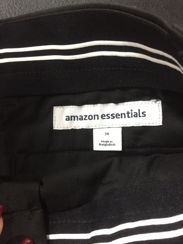 Photo 3 of Amazon Essentials Black Classic Slim Shorts, size 29