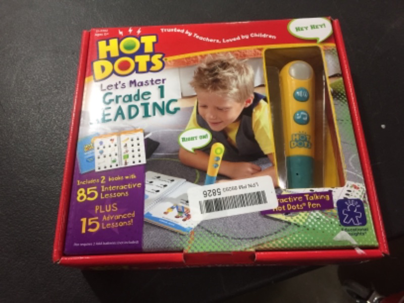 Photo 2 of Educational Insights Hot Dots Let's Master 1st Grade Reading Set, Homeschool & School Reading Workbooks, 2 Books & Interactive Pen, 100 Math Lessons, Ages 6+
