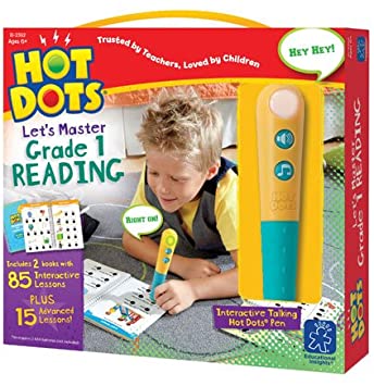 Photo 1 of Educational Insights Hot Dots Let's Master 1st Grade Reading Set, Homeschool & School Reading Workbooks, 2 Books & Interactive Pen, 100 Math Lessons, Ages 6+
