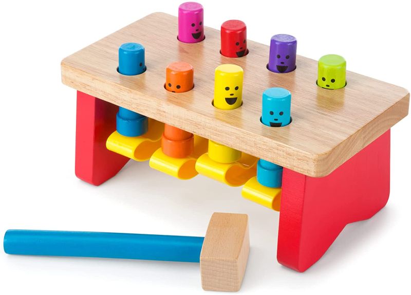 Photo 1 of Melissa & Doug Deluxe Pounding Bench Wooden Toy With Mallet
