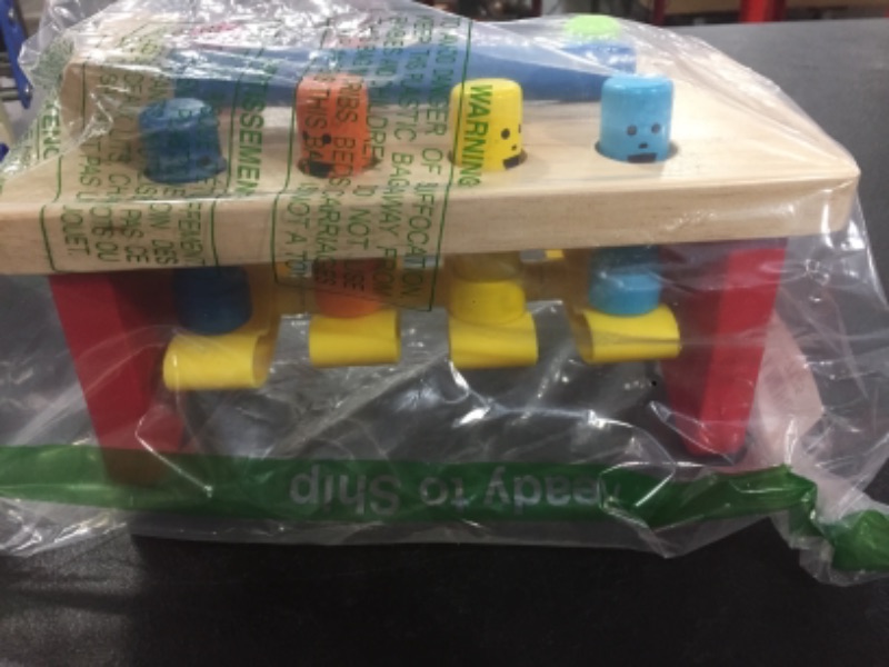 Photo 2 of Melissa & Doug Deluxe Pounding Bench Wooden Toy With Mallet
