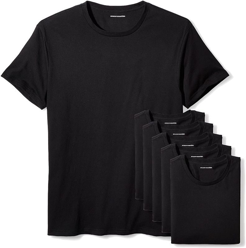 Photo 1 of Amazon Essentials Men's 6-Pack Crewneck Undershirts, XL