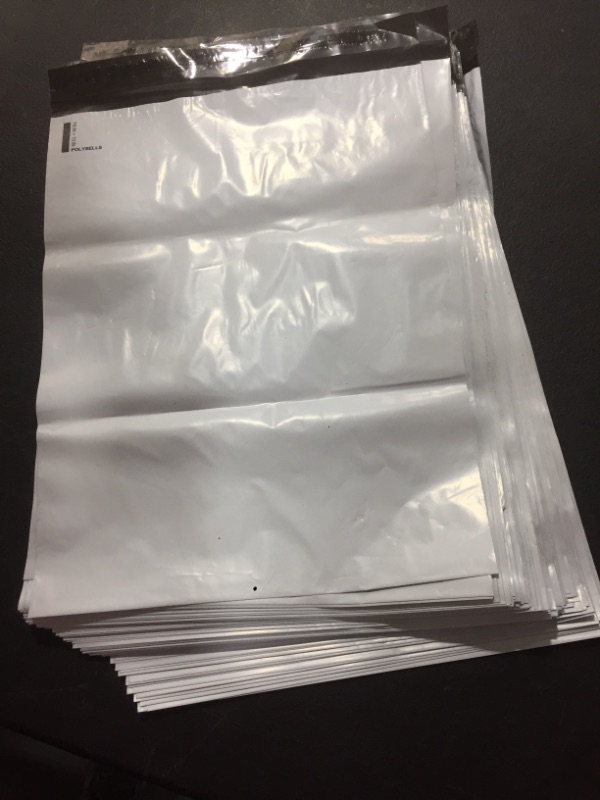 Photo 2 of 9527 Product Poly Mailers Envelopes Shipping Bags Self Sealing,100 Bags,10x13 inches,2.5 Mil (White)
