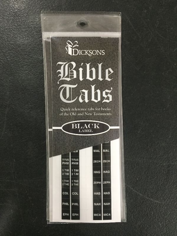 Photo 2 of Black Quick Reference Adhesive Old and New Testament Bible Indexing Tabs
