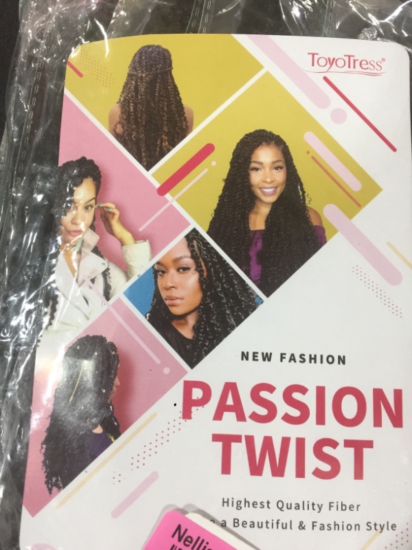 Photo 1 of 7 packs 14inch Passion Twist Hair Water Wave Crochet Braids for Passion Twist Crochet Extensions (14" 7 Packs, 1B)