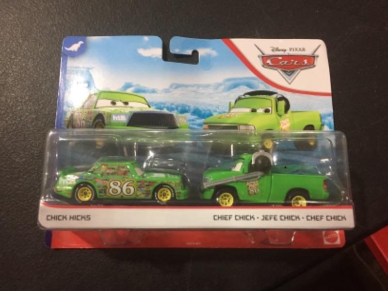 Photo 2 of Disney/Pixar Cars Chick Hicks & Crew Chief Chick 2-Pack Toy Racers
