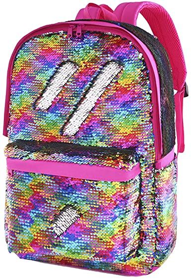 Photo 1 of Flip Sequin Backpack for Girls Kids Boys Kindergarten Elementary Middle School Bookbag Cute Spark Book Bags
