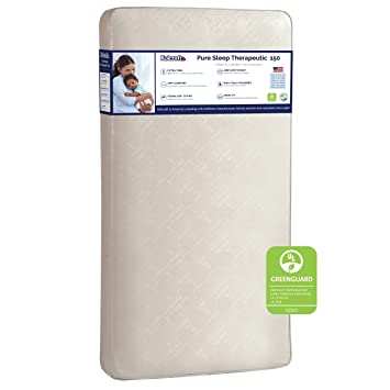 Photo 1 of Kolcraft Pure Sleep Therapeutic 150 Waterproof Toddler & Baby Crib Mattress - 150 Extra Firm Coils, 51.7” x 27.3" Crib
