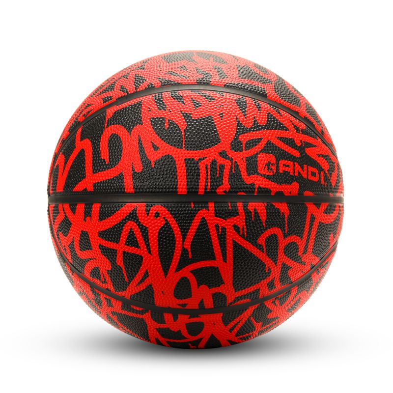 Photo 1 of AND1 Fantom Graffiti Rubber Basketball- Regulation Size Streetball (29.5"), Made for Indoor and Outdoor Basketball Games (Red/Black)
