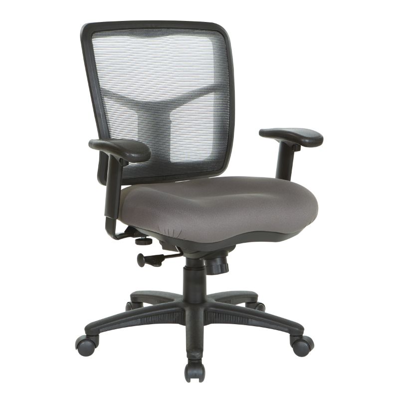 Photo 1 of Breathable Mesh Back Office Chair with Upholstered Fabric Seat