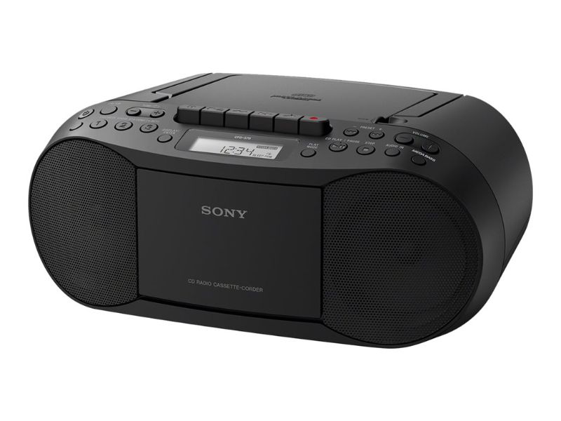 Photo 1 of Sony Stereo CD/Cassette Boombox Home Audio Radio CFDS70BLK Home Speakers
