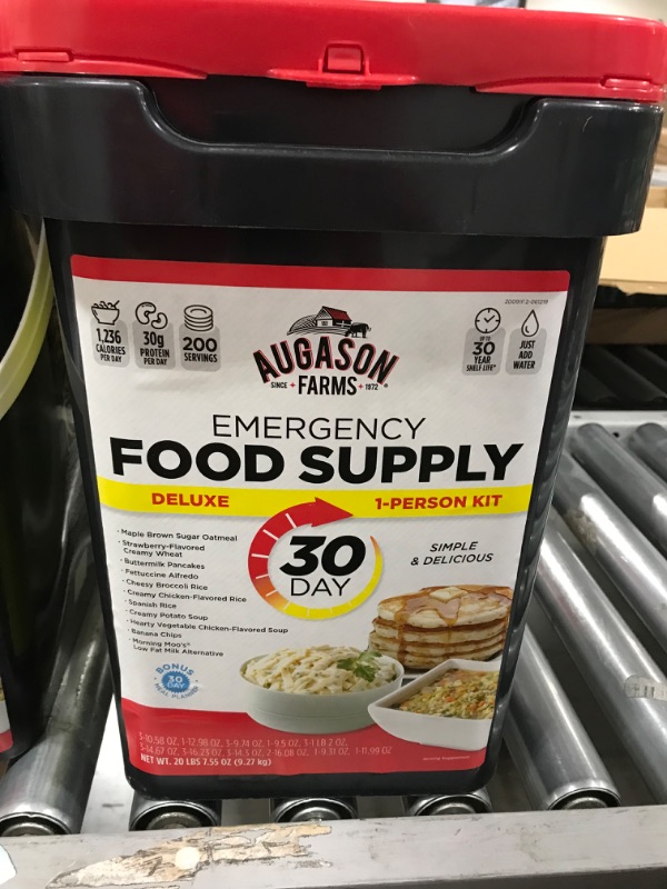 Photo 2 of AUGASON FARMS Deluxe 30-Day Emergency Food Supply 5-Gallon Survival Food
expires February 17 , 2051