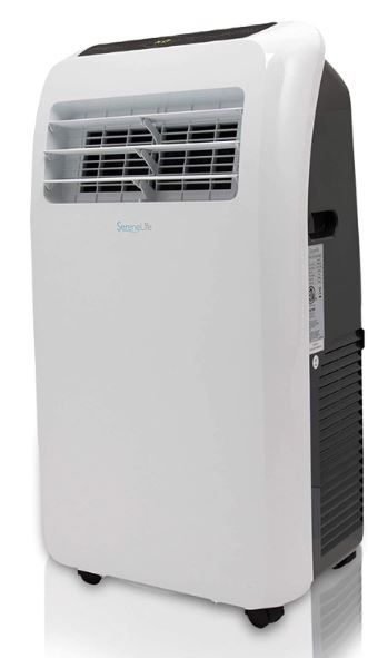 Photo 1 of SereneLife SLACHT108 Portable Air Conditioner Compact Home AC Cooling Unit with Built-in Dehumidifier & Fan Modes, Quiet Operation, Includes Window Mount Kit, 10,000 BTU + HEAT, White
