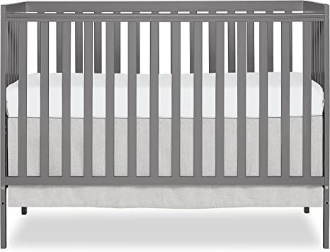 Photo 1 of Dream On Me Synergy 5-in-1 Convertible Crib in Steel Grey, Greenguard Gold Certified
