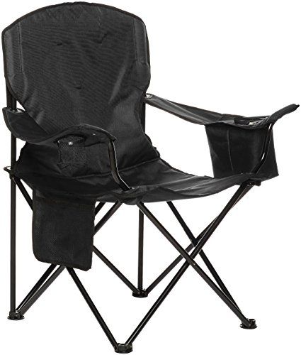 Photo 1 of Amazon Basics Extra Large Padded Folding Outdoor Camping Chair with Bag - 38 X 24 X 36 Inches, Black
