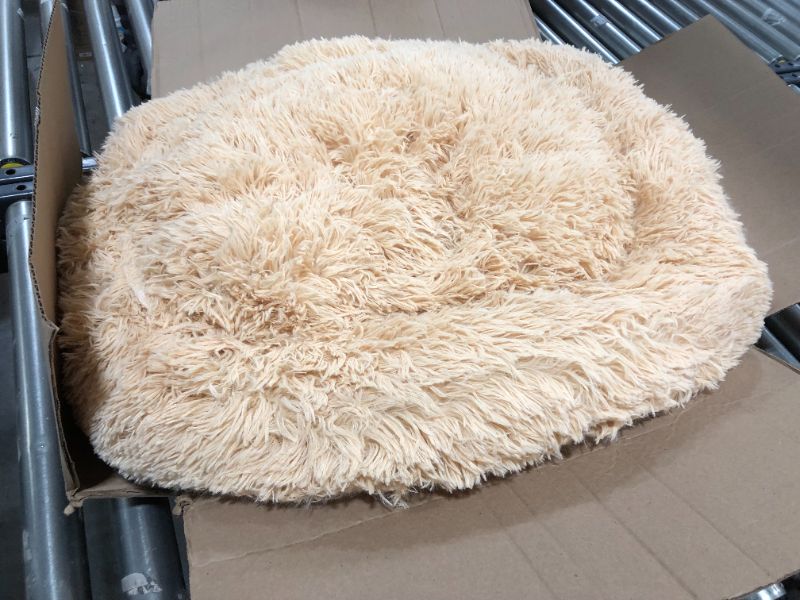 Photo 1 of 28 INCH FUZZY PET BED, TAN