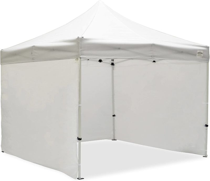 Photo 1 of 10 X 10 FOOT CANOPY TENT WITH SIDE WALL, LIGHT GREY