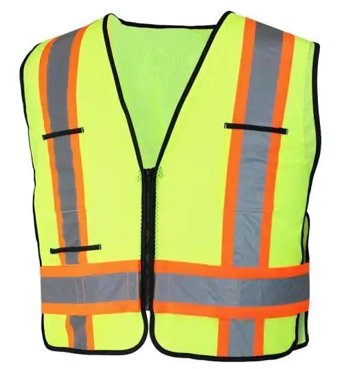 Photo 1 of Hi Visibility 2-Tone Class 2 Reflective Safety Vest, ONE SIZE FITS MOST
