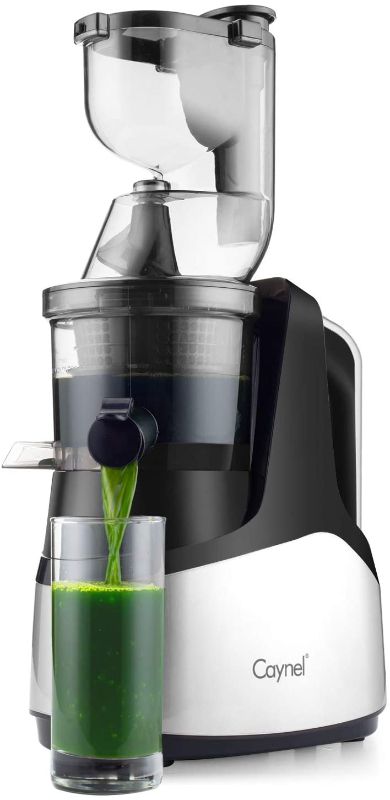 Photo 1 of Caynel Slow Masticating Juicer Cold Press Extractor with 3" Wide Chute for Fruits, Vegetables and Herbs, Quiet Durable Motor with Reverse Function, Easy Cleaning High Yield Vertical Juicer
