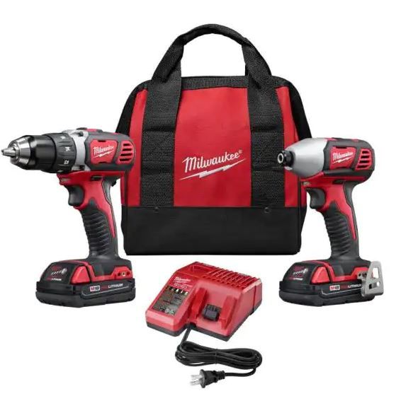 Photo 1 of M18 18-Volt Lithium-Ion Cordless Drill Driver/Impact Driver Combo Kit (2-Tool) W/ Two 1.5Ah Batteries, Charger Tool Bag
