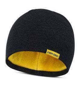 Photo 1 of Men's Black Knit Fleece Lined Beanie Hat
