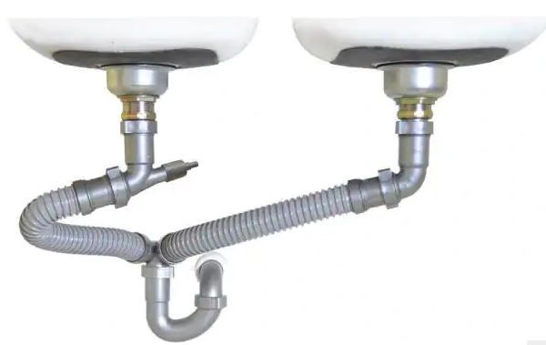 Photo 1 of 1-1/2 in. All-in-One Drain Kit for Double Bowl Kitchen Sinks
