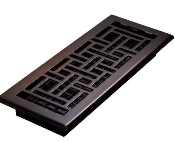 Photo 1 of 4 in. x 12 in. Steel Floor Register, Oil-Rubbed Bronze
