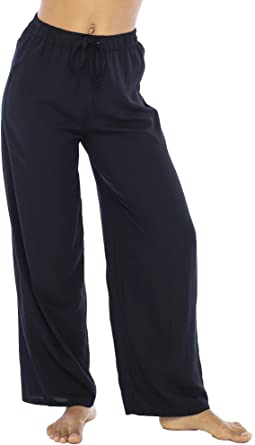 Photo 1 of Back From Bali Womens Lounge Pants Boho Flowy Wide Leg Loose Harem Palazzo Beach Pants Comfy Elastic Waist