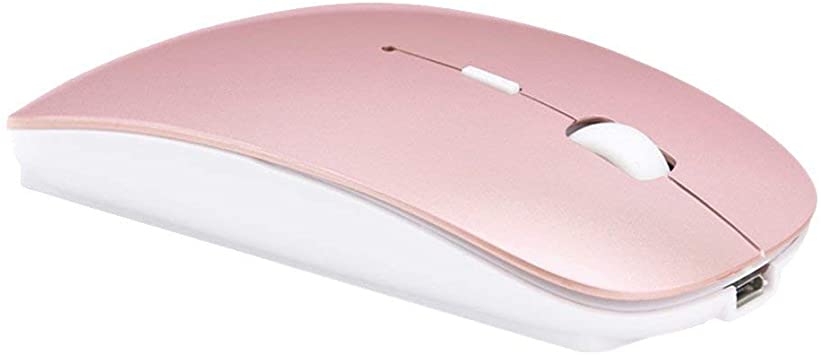 Photo 1 of Bluetooth Mouse Rechargeable Wireless Mouse for MacBook Pro,Bluetooth Wireless Mouse for Laptop PC Computer (Rose Gold)