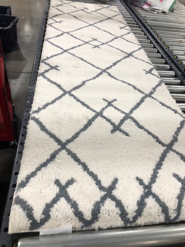 Photo 2 of 2'X7' Kenya Fleece Geometric Design Tufted Accent Rug - Project 62™