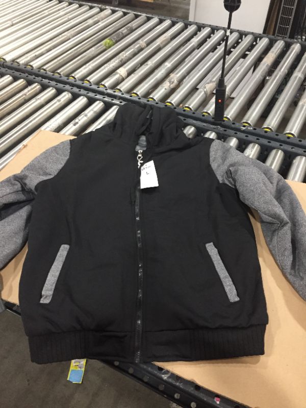 Photo 1 of (L) Grey and Black Zip Up Sweater 