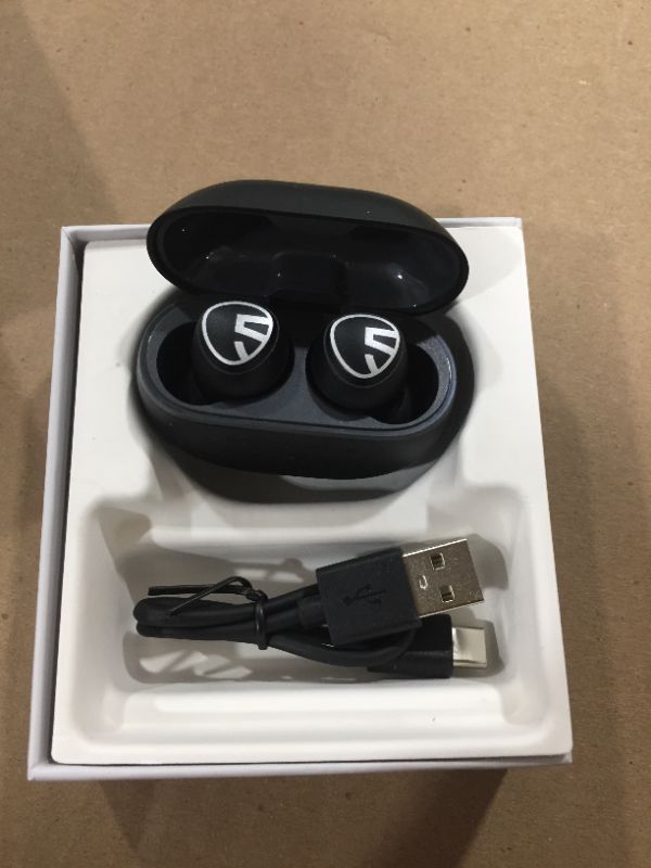 Photo 2 of SoundPEATS True Wireless Earbuds Bluetooth 5.0 Earphones with Built in Mic Stereo Headphones in-Ear, Deep Bass, Binaural Calls, One-Step Pairing, 35 Playtime, Upgraded TrueFree Plus
