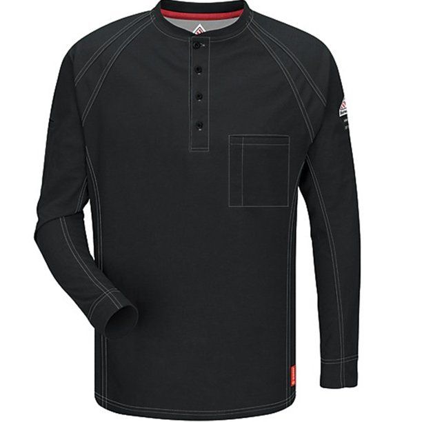 Photo 1 of Black IQ Long Sleeve Henley (XL)