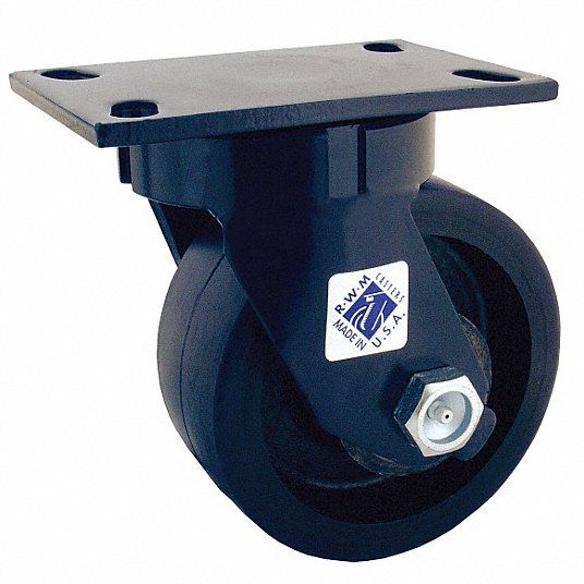 Photo 1 of 2 pack - Kingpinless Plate Caster, Swivel, Phenolic, 1600 lb, 6 in Wheel Dia.