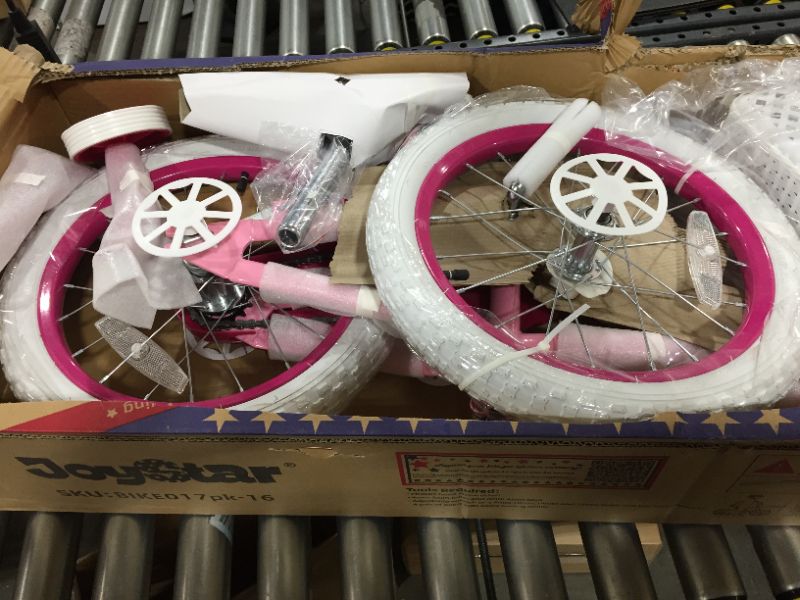 Photo 1 of JOYSTAR Petal Girls Bike for Toddlers and Kids Age 2-10 Years, 12 14 16 Inch Kids Bike with Training Wheels and Basket, 20 Inch Children Bicycles with Kickstand, Pink Purple