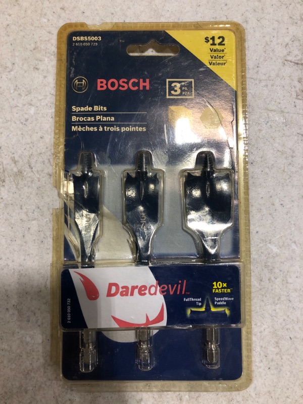 Photo 3 of BOSCH Daredevil Stubby Length Spade Bit Set (3-Piece)
